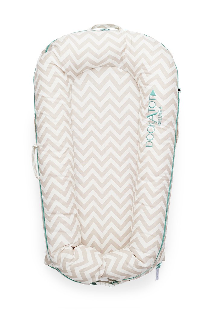 DockATot® Deluxe+ Dock - Silver Lining (chevron)