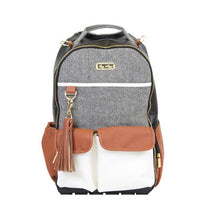 Load image into Gallery viewer, Itzy Ritzy® Boss Diaper Bag Backpack - Coffee &amp; Cream - Melon Bellies