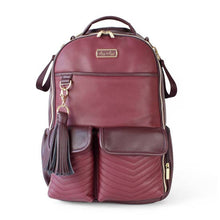 Load image into Gallery viewer, Itzy Ritzy® Boss Diaper Bag Backpack - Hello Merlot - Melon Bellies