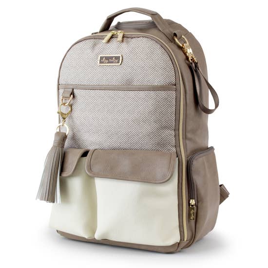 Itzy Ritzy® Boss Diaper Bag Backpack - Coffee & Cream - Melon Bellies