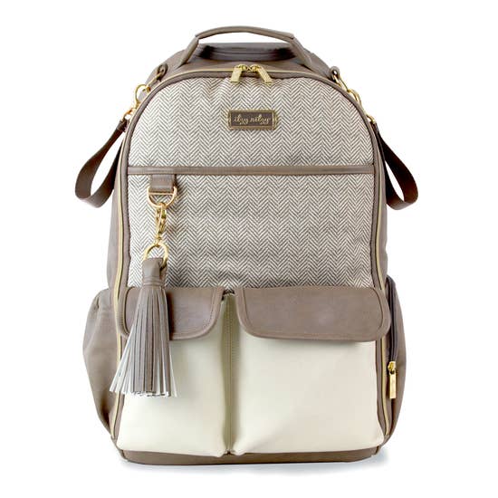 Itzy Ritzy® Boss Diaper Bag Backpack - Coffee & Cream - Melon Bellies