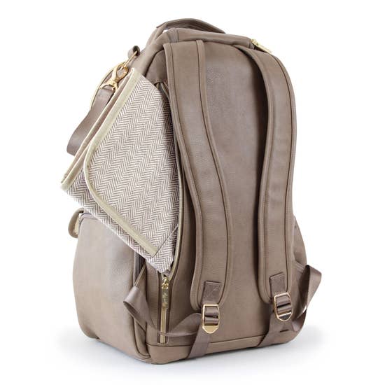 Itzy Ritzy® Boss Diaper Bag Backpack - Coffee & Cream - Melon Bellies