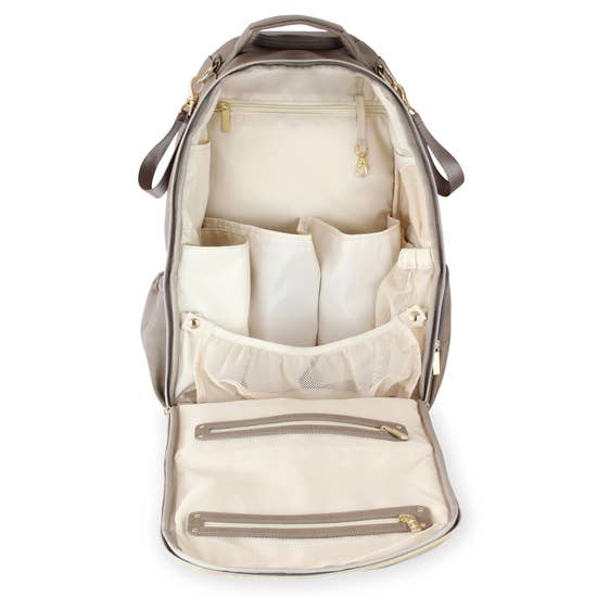 Itzy Ritzy® Boss Diaper Bag Backpack - Coffee & Cream - Melon Bellies