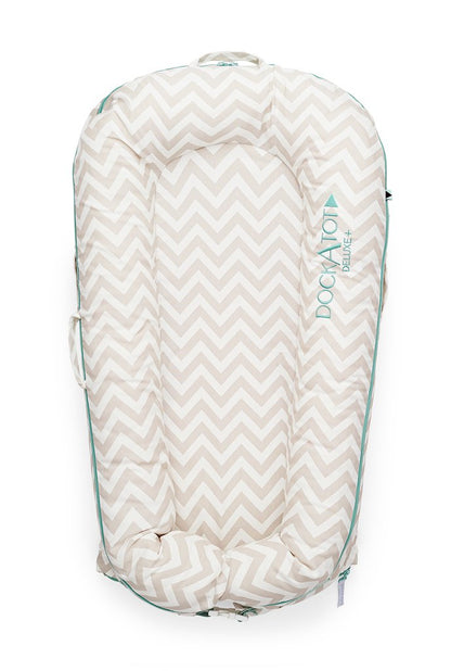 DockATot® Deluxe+ Dock - Silver Lining (chevron) - Melon Bellies